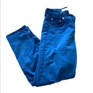 SANDRO Paris Cropped Distressed Denim